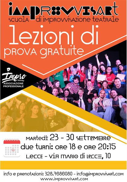 Lezioni prova di improvvisazione teatrale con la Scuola Improvvisart