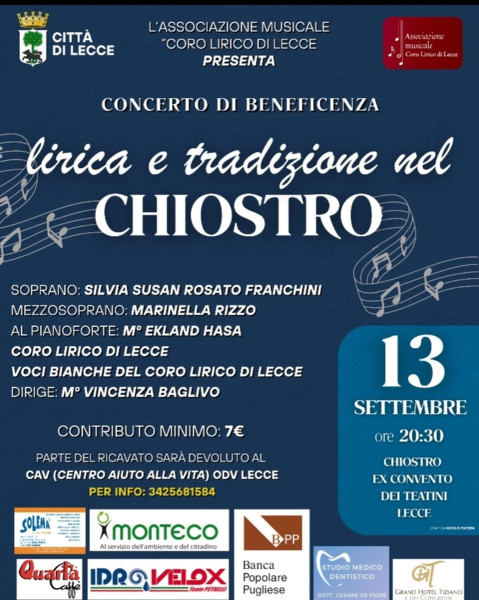 Lirica e tradizione nel chiostro
