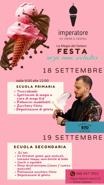 La Magia del Gelato: Due Giornate di Festa per L’inizio Dell’anno Scolastico