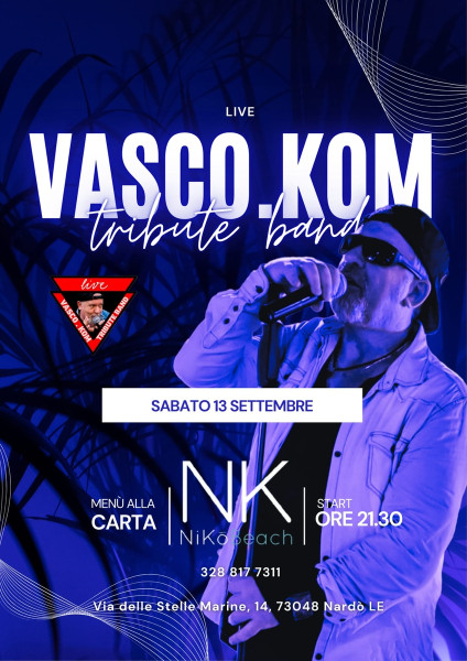 Vasco.Kom live al Niko Beach