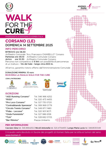 La Camminata per la Vita  Corsano in marcia per la salute, la solidarietà e la prevenzione