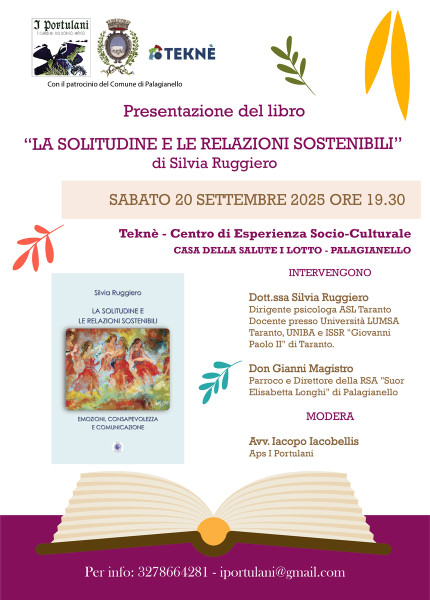 Presentazione del libro "La solitudine e le relazioni sostenibili" di Silvia Ruggiero