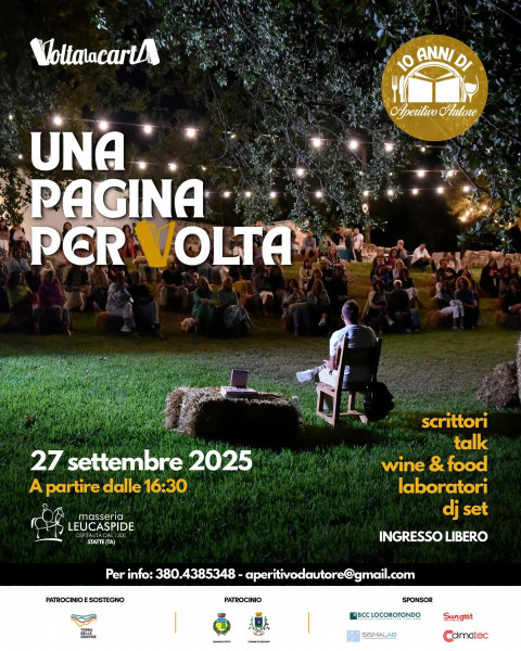 Una pagina per Volta - 10 anni di Aperitivo d'Autore