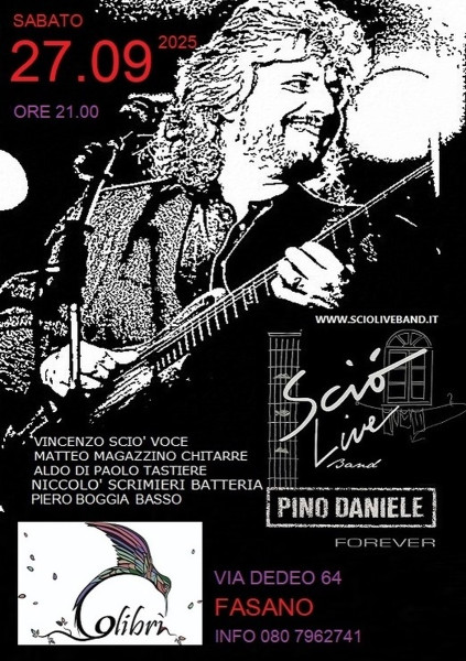 Sciò Live Band Pino Daniele Forever in concerto