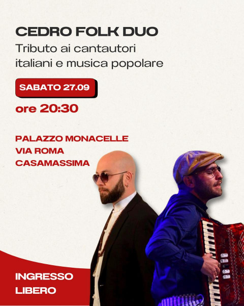 Cedro Folk Duo - Omaggio al cantautorato italiano