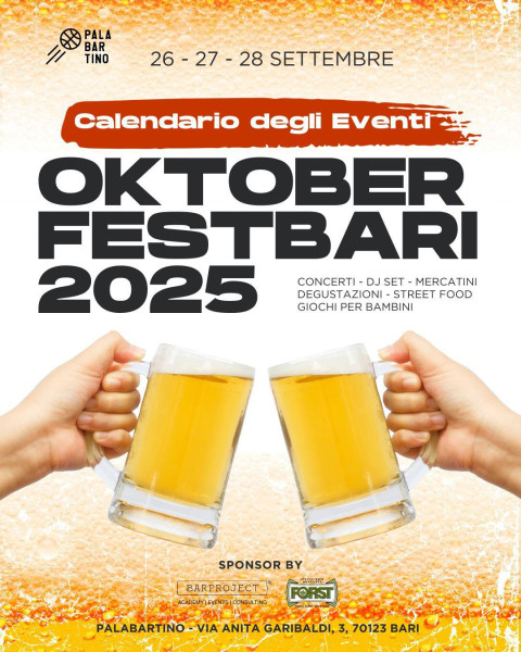 Al PalaBarTino l’OktoberFestBari 2025