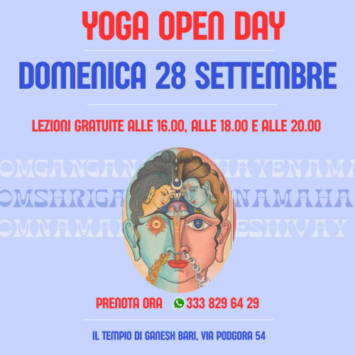 YOGA OPEN DAY al TEMPIO DI GANESH