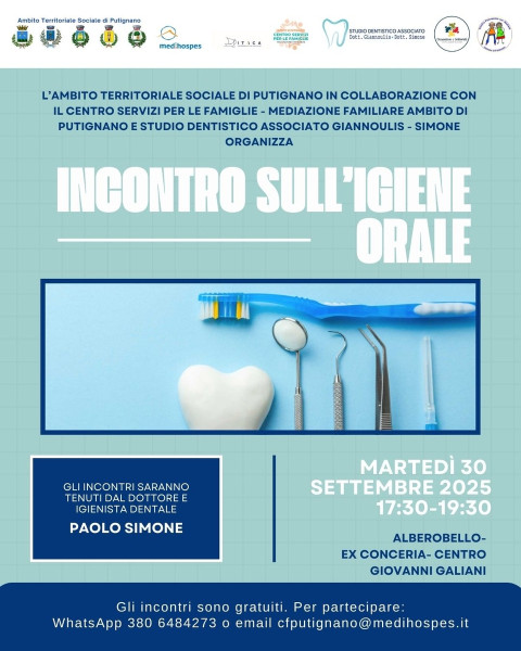 Alberobello ospita l’Incontro sull’igiene orale  Prevenzione e buone pratiche per la salute e lo sviluppo dei più piccoli
