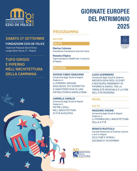 Palazzo Donn’Anna: Giornate Europee del Patrimonio 2025 alla Fondazione Ezio de Felice