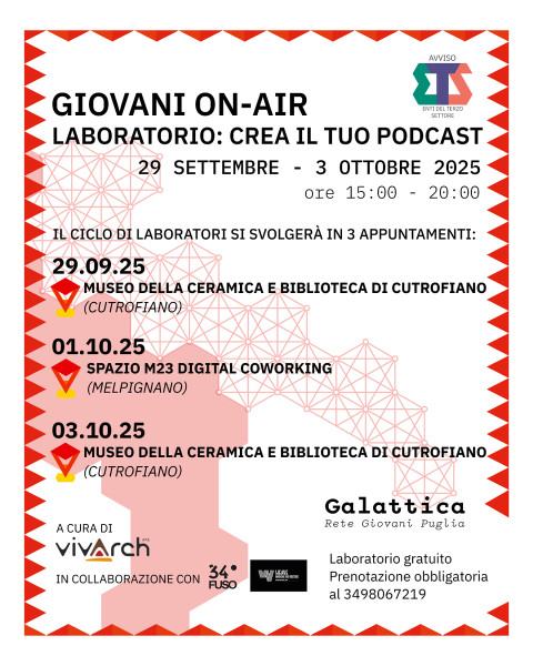 Workshop: GIOVANI ON-AIR: CREA IL TUO PODCAST!
