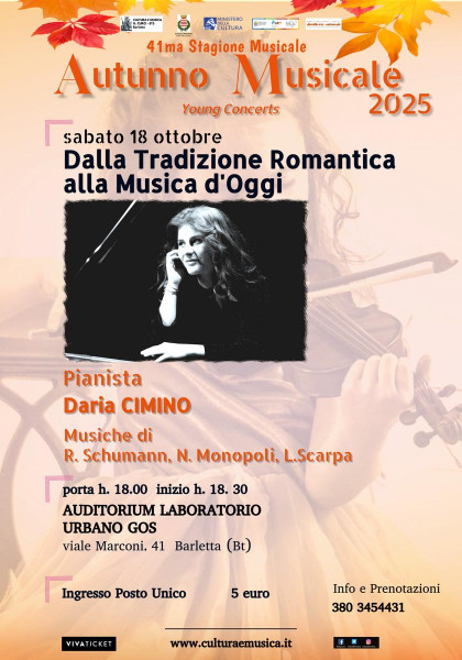 Dalla tradizione romantica alla musica d’oggi: la performance di Daria Cimino tra passato e contemporaneità