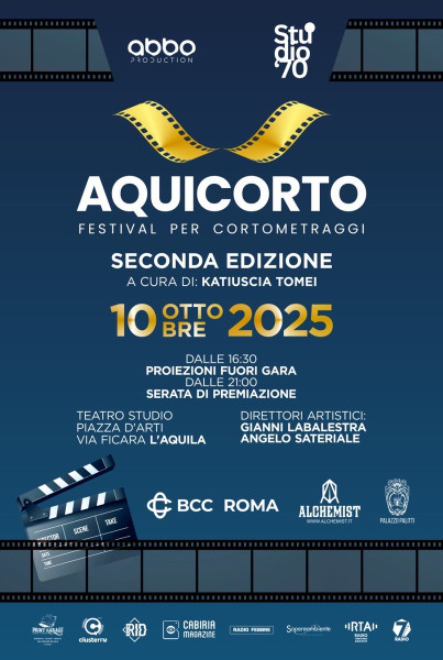 Arriva a L'Aquila la seconda edizione di Aquicorto Festival per Cortometraggi