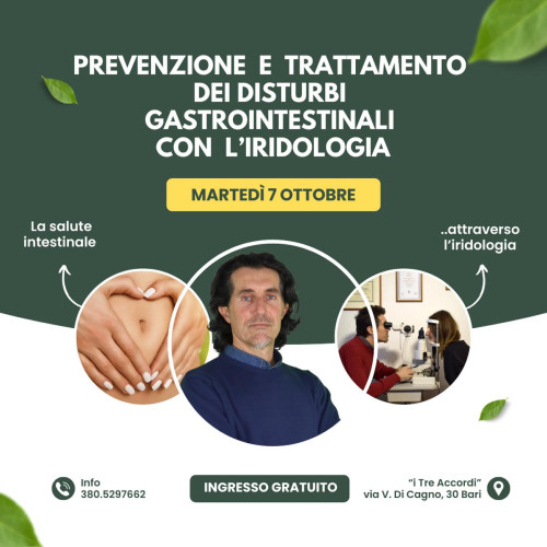 Trattamento dei disturbi gastrointestinali con l'iridologia