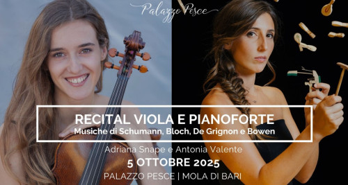 Recital viola e pianoforte [Musiche di Schumann, Bloch, de Grignon]