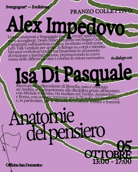 ANATOMIE DEL PENSIERO Pranzo collettivo + dialogo