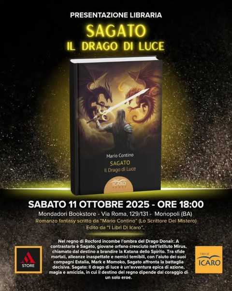 Presentazione libraria: SAGATO, IL DRAGO DI LUCE