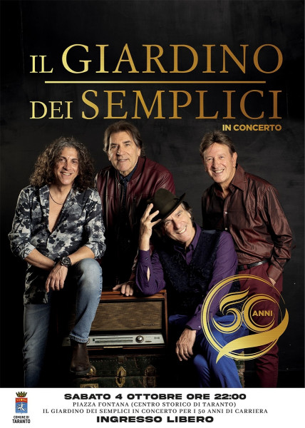 Il Giardino dei Semplici in concerto, sabato 4 ottobre a Taranto