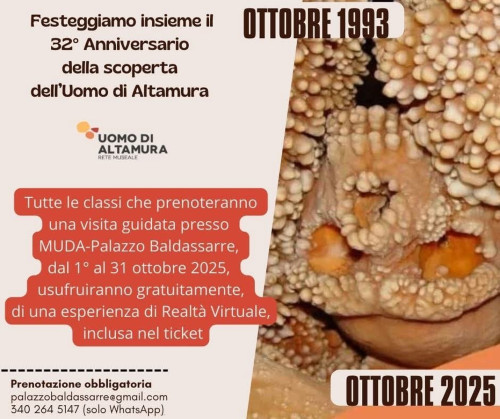 32° anniversario scoperta dell' Uomo di Altamura