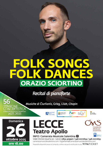 Orazio Sciortino, recital di pianoforte
