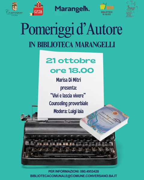 Presentazione del libro VIVI E LASCIA VIVERE Counseling Proverbiale- Per affrontare e risolvere, da soli, alcuni problemi centrandosi sul proprio Sé. Wip edizioni