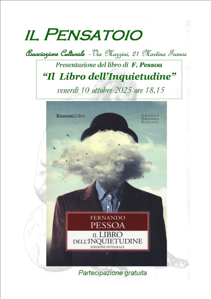 Presentazione del libro "Il Libro dell'Inquietudine" di F. Pessoa
