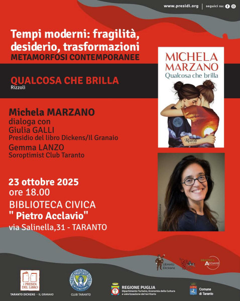 Michela MARZANO presenta " Qualcosa che brilla", Rizzoli