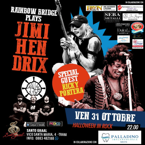 Halloween in rock - Rainbow Bridge plays Jimi Hendrix live a Trani special guest Ricky Portera