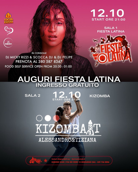 Al Demodé Club doppio appuntamento domenicale dal sapore latino