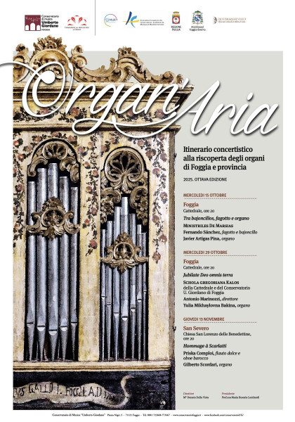 Al via in Cattedrale a Foggia l'ottava edizione di Organ'Aria