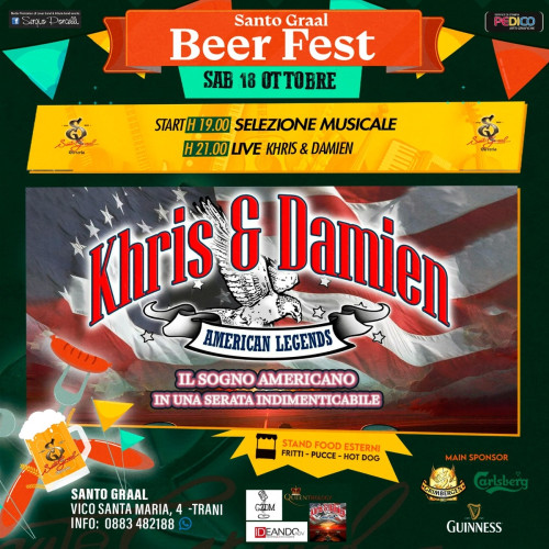 Santogral Beer Fest -Khris & Damien American Legends live a Trani