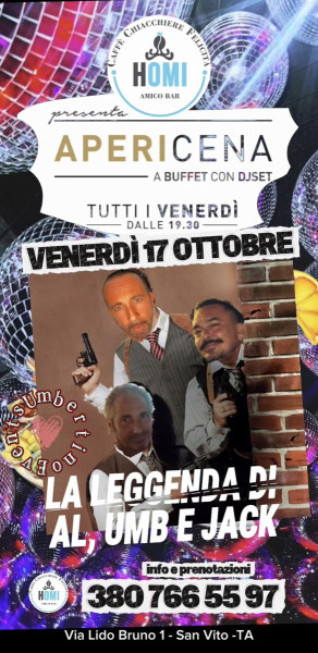Apericena a buffet con dj-set