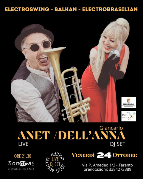 Electroswing - balkan - electrobrasilian con Giancarlo Dell’Anna feat. Anèt, live