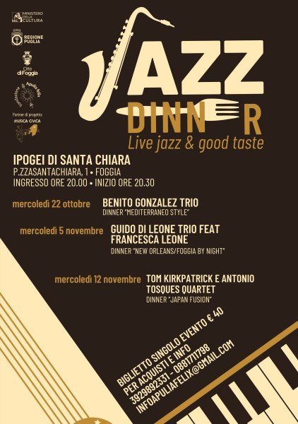 Inaugurazione Jazz Dinner - Ipogei di Santa Chiara - 22/23 ottobre 2025