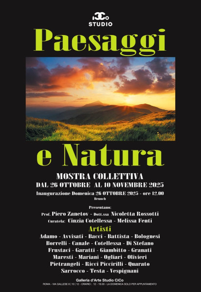 Paesaggi e Natura, mostra collettiva d'arte contemporanea