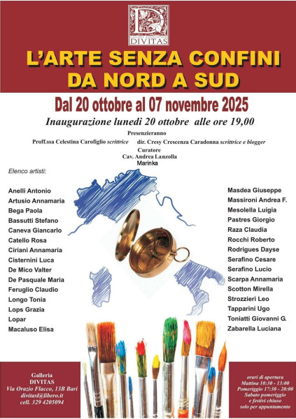 L'ARTE SENZA CONFINI DA NORD A SUD