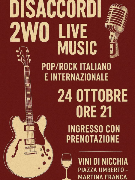 Musica live in vineria con i Disaccordi