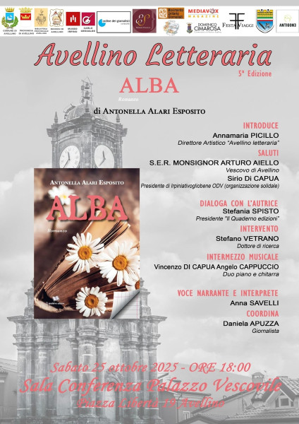 Ad Avellino letteraria, si presenta Alba, il romanzo di Antonella Alari Esposito, storie di sofferenze e rinascita