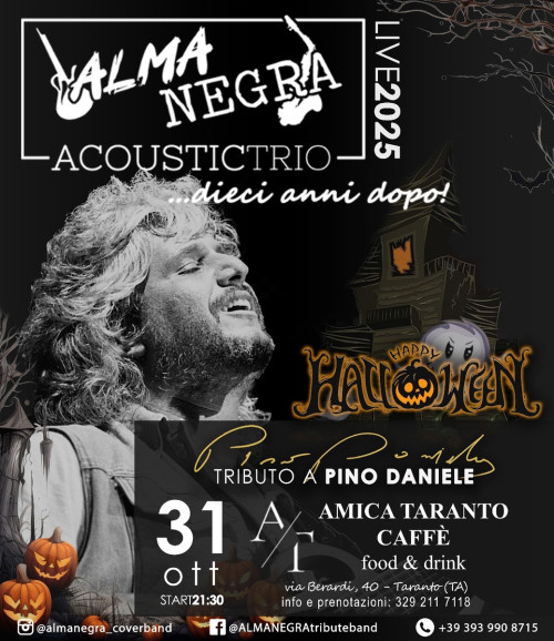ALMANEGRA Pino Daniele Tribute Band all'AMICA TARANTO CAFFE' Food & Drink
