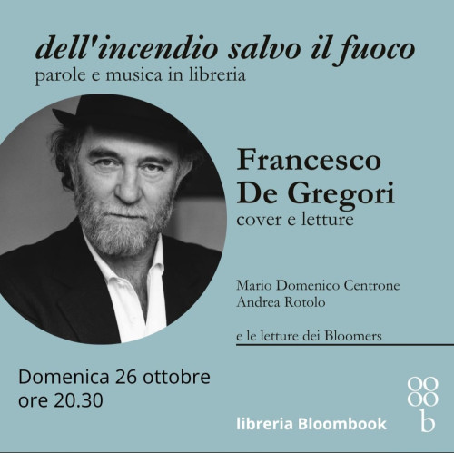 FRANCESCO DE GREGORI  parole e musica in libreria