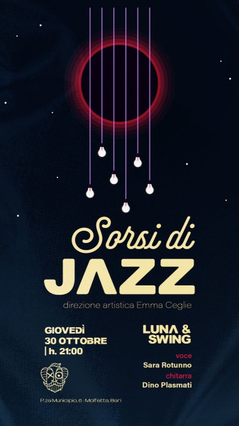SORSI DI JAZZ presenta LUNA &  SWING con Sara Rotunno e Dino Plasmati