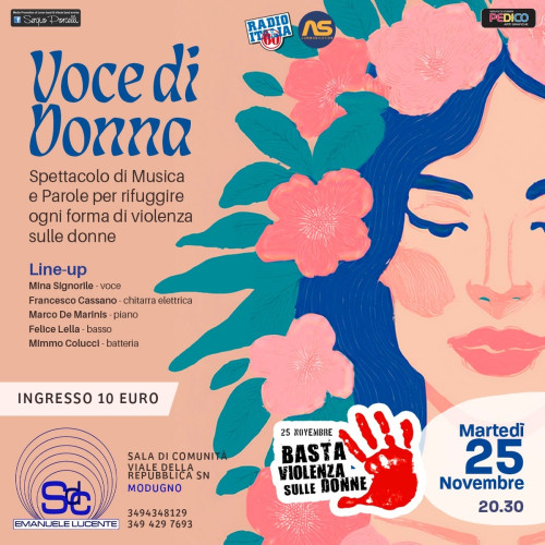 Voce di Donna - Spettacolo di Musica e Parole per rifuggire ogni forma di violenza sulle donne