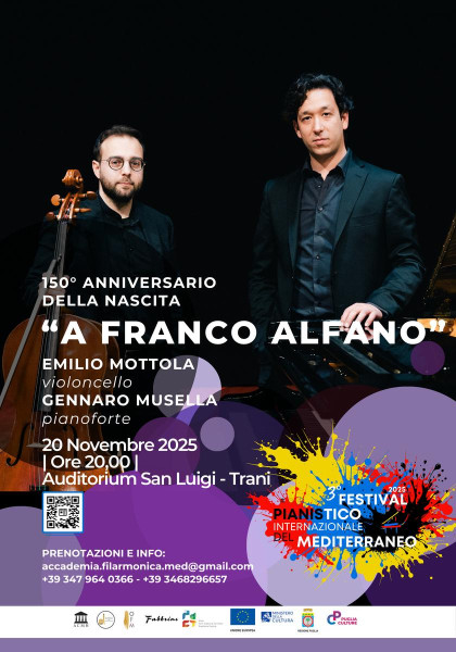 A FRANCO ALFANO - Emilio Mottola, violoncello, Gennaro Musella, pianoforte