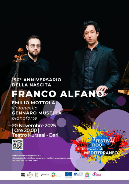 A FRANCO ALFANO - Emilio Mottola, violoncello, Gennaro Musella, pianoforte