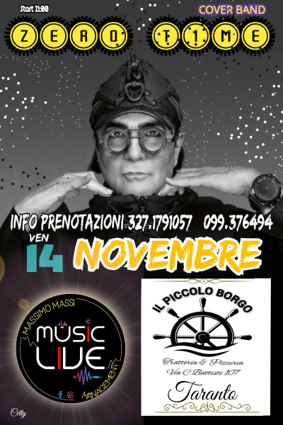 RENATO ZERO TIME COVERBAND AL  IL PICCOLO BORGO DI MURIANNI
