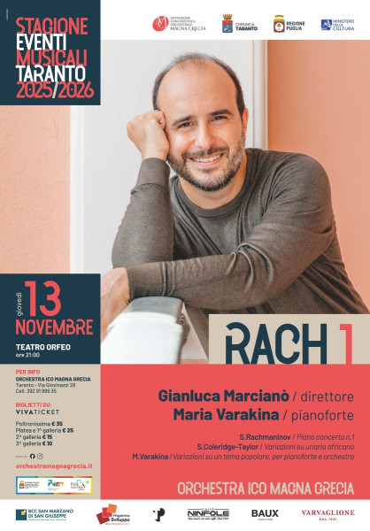 RACH 1 Maria Varakina Gianluca Marcianò Orchestra ICO Magna Grecia
