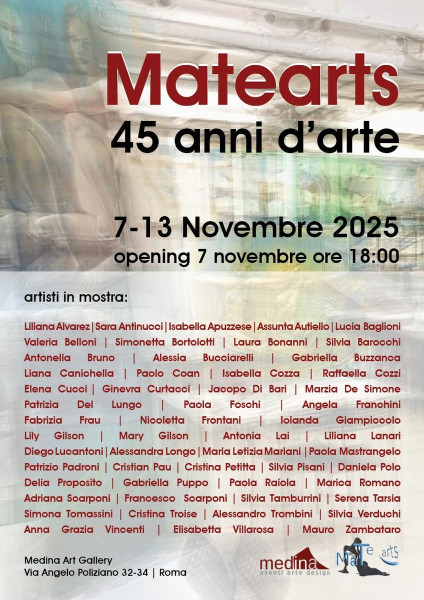 Mate Arts mostra collettiva 45 anni darte.
