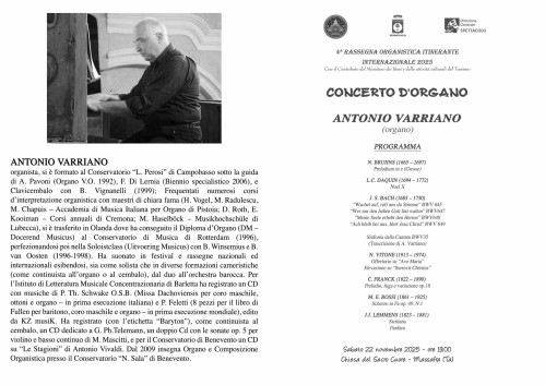 Concerto D'Organo ANTONIO VARRIANO