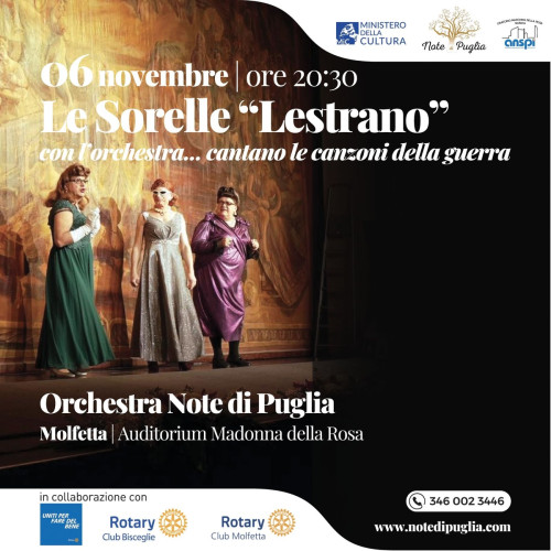 LE SORELLE LESTRANO con l'orchestra... cantano la guerra