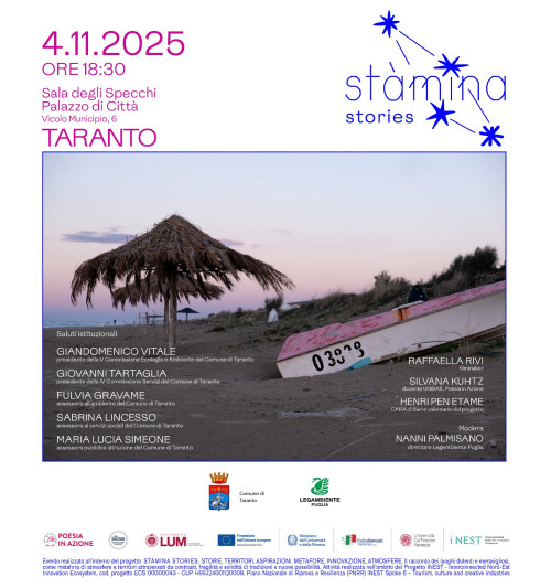 “Stàmina-stories” arriva a Taranto