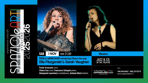 Paola Arnesano introducing Chiara Ceo sing Ella Fitzgerald & Sarah Vaughan